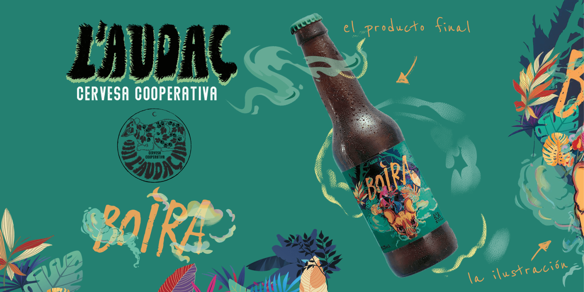 boira Diseño gráfico para etiquetas de cerveza